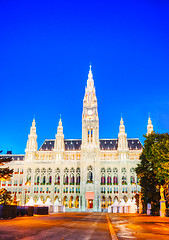 Image showing Rathaus (City hall) in Vienna