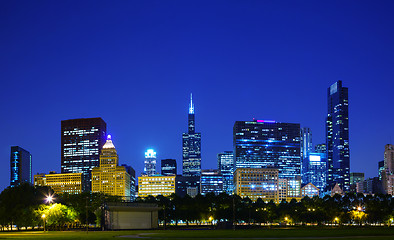 Image showing Downtown Chicago, IL in the evening