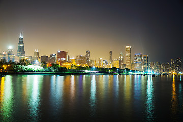 Image showing Chicago downtown cityscape panorama