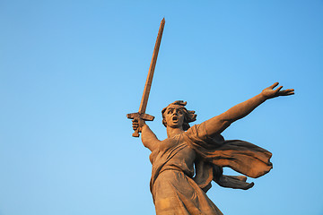 Image showing 'The Motherland calls!' monument in Volgograd, Russia