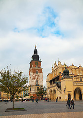 Image showing Town hall tower in Krakow, Poland