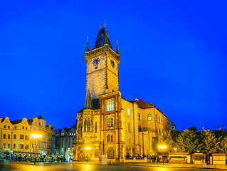 Image showing Old market square in Prague at night