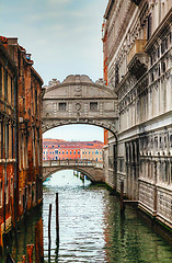 Image showing Bridge of Sighs in Venice, Italy