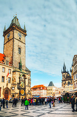 Image showing Old Town Square with tourists in Prague