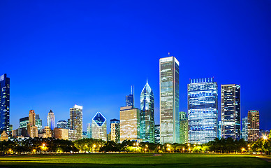 Image showing Downtown Chicago, IL in the evening