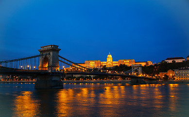 Image showing Szechenyi suspension bridge in Budapest, Hungary