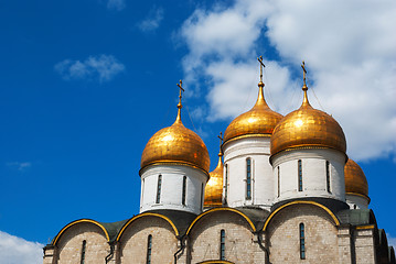 Image showing Dormition Cathedral domes at Moscow Kremlin