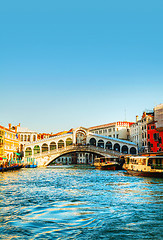 Image showing Rialto Bridge (Ponte Di Rialto) on a sunny day