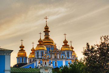Image showing St. Michael monastery domes in Kiev, Ukraine