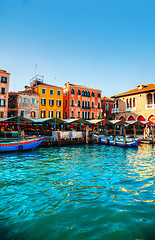 Image showing Rialto market in Venice, Italy on a sunny day
