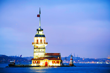 Image showing Maiden's island in Istanbul, Turkey