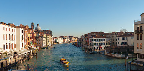 Image showing Panoramic view to Grande Canal in Venice, Italy