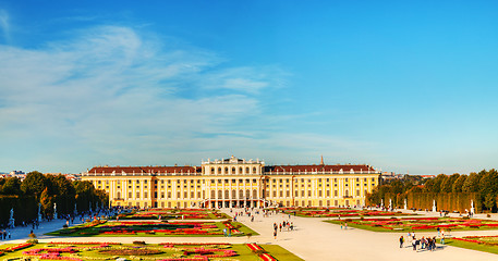 Image showing Schonbrunn palace in Vienna at sunset