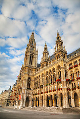 Image showing Rathaus (City hall) in Vienna, Austria