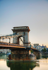 Image showing Szechenyi suspension bridge in Budapest, Hungary