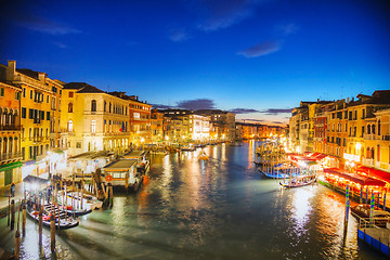 Image showing Venice at night time