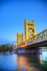 Image showing Golden Gates drawbridge in Sacramento