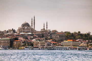 Image showing Istanbul cityscape with Suleymaniye Mosque