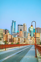 Image showing Downtown Minneapolis, Minnesota at night time