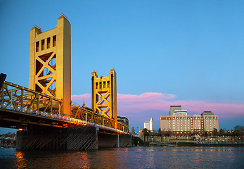 Image showing Golden Gates drawbridge in Sacramento