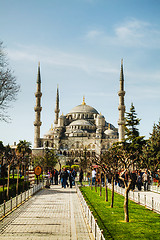 Image showing Sultan Ahmed Mosque (Blue Mosque) in Istanbul