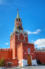 Image showing Spasskaya tower at Red Square in Moscow