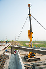 Image showing process of bridge construction