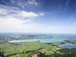 Image showing Landscape with lake Forggensee Bavaria