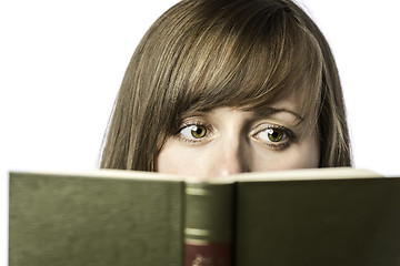 Image showing Beautiful woman reading a book