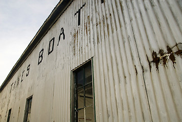 Image showing Corrugated Iron Boathouse