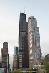 Image showing Downtown Chicago, IL in the evening