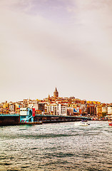 Image showing Overview of old Istanbul with Galata tower