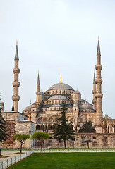 Image showing Sultan Ahmed Mosque (Blue Mosque) in Istanbul