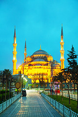 Image showing Sultan Ahmed Mosque (Blue Mosque) in Istanbul