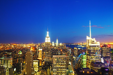 Image showing New York City cityscape in the night