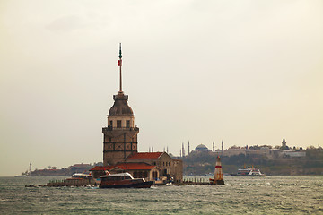 Image showing Maiden's island in Istanbul, Turkey