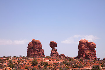 Image showing Scenic view at Arches National Park, Utah, USA