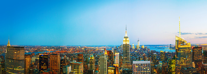 Image showing New York City cityscape in the night