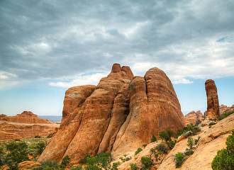 Image showing Scenic view at Arches National Park, Utah, USA