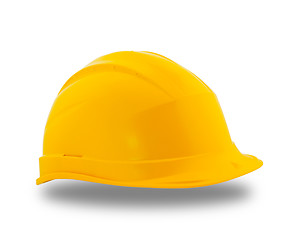 Image showing Yellow protective construction helmet 