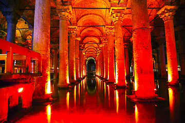 Image showing Basilica Cistern interior