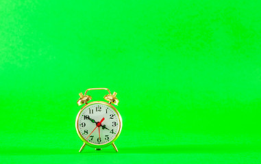 Image showing Golden retro style alarm clock
