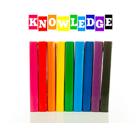 Image showing Multi color books - knowledge concept