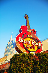 Image showing Hard Rock cafe sign in Nashville