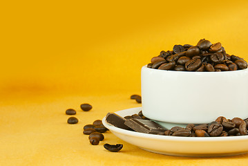 Image showing Cup full with coffee beans