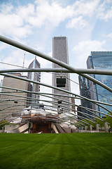 Image showing Jay Pritzker Pavilion in Millennium Park in Chicago