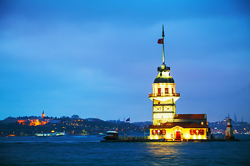 Image showing Maiden's island in Istanbul, Turkey