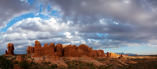 Image showing Scenic view at Arches National Park, Utah, USA