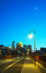 Image showing Downtown Minneapolis, Minnesota at night time