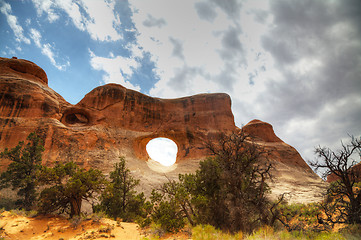 Image showing Scenic view at Arches National Park, Utah, USA